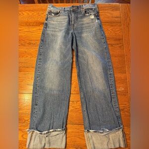 American Eagle Stovepipe Cuffed Jeans